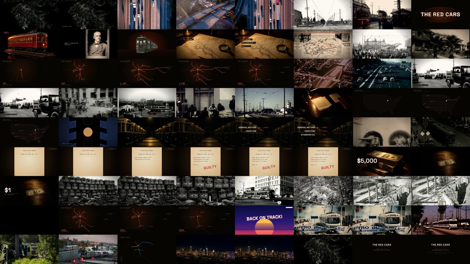 Frames every three seconds from The Red Cars